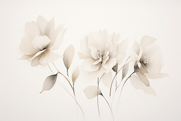 white flowers, generative ai