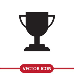 Trophy icon vector. trophy sign flat simple illustration on white background..eps