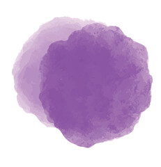round watercolor purple isolated on white background