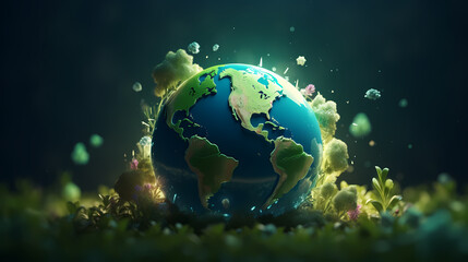 Obraz na płótnie Canvas Environmental protection background, world environment day background, protect the environment