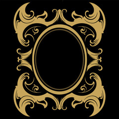 Vector frame ornament vintage classic element decoration