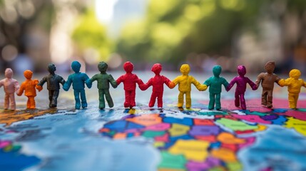 International human rights day. Human voices, actions and aspirations that contribute ongoing of building a more just and equitable global society