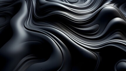 Monochrome Waves: Abstract Black Wave Background for Design
