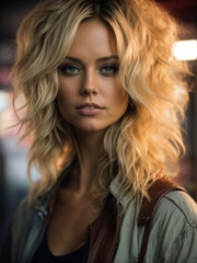 Fototapeta premium A Blonde Messy Cut