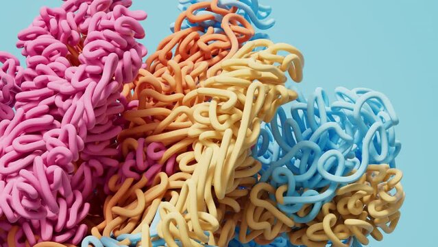 Abstract expanding lines background, 3d rendering.