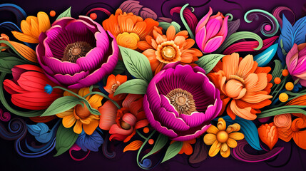 Beautiful flower  image, background image, Generative Ai - obrazy, fototapety, plakaty