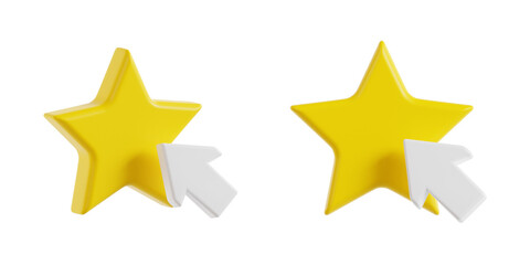 Obraz premium 3d rating click. 3d render icon pack. high quality render