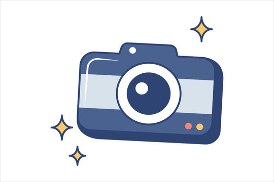 Camera Social Media Sticker Design