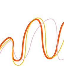 Monoline wave motif elemen abstract 