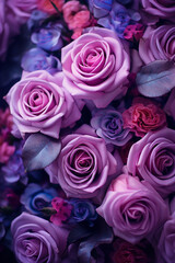 beautiful purple and pink flower close of valentine day