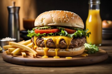 Burger, hamburger, cheese burger, beef burger