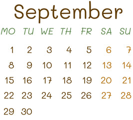2025 Calendar - September