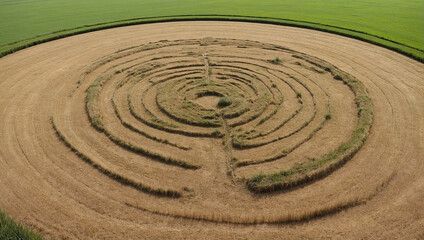 Fototapeta na wymiar grass in a circle
