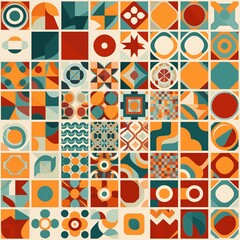 Seamless geometric random patterns