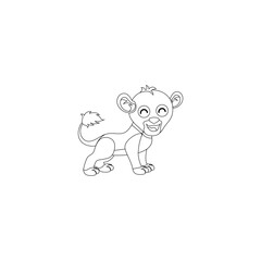 coloring animals with black and white outlines coloring