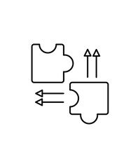 puzzle icon, vector best line icon.
