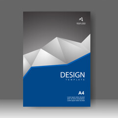 Cover design modern with Colorful shape and blue Background. for cover book. Annual report. Brochure template, Poster, catalog. Simple Flyer promotion. magazine. Vector illustration
