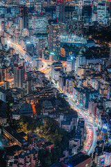 Fototapeta na wymiar 六本木ヒルズ展望台から見える都市夜景