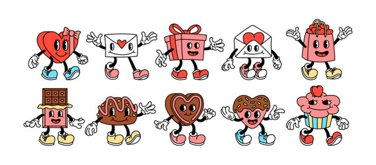 Valentine Gift & Chocolate Cartoon Characters