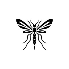 Vector Logo of a Mosquito. Symbol of Tenacity and Adaptability. Perfect for Branding, and Eco friendly Initiatives. High Quality Illustration, Isolated on a Clean Background for Versatile Integration.