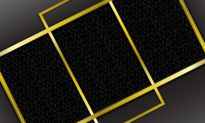 Abstract geometric black and gold background. Vector illustration for your design.