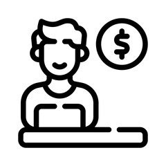 freelancer line icon