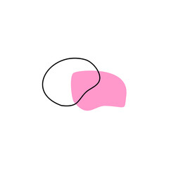 blob outline in pink abstract