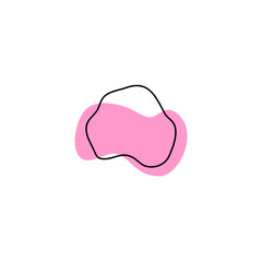 blob outline in pink abstract