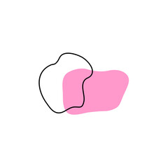 blob outline in pink abstract