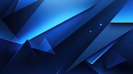 Abstract blue geometric shapes banner