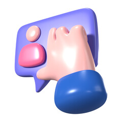 Follow 3D Illustration Icon