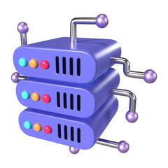 Hosting 3D Illustration Icon