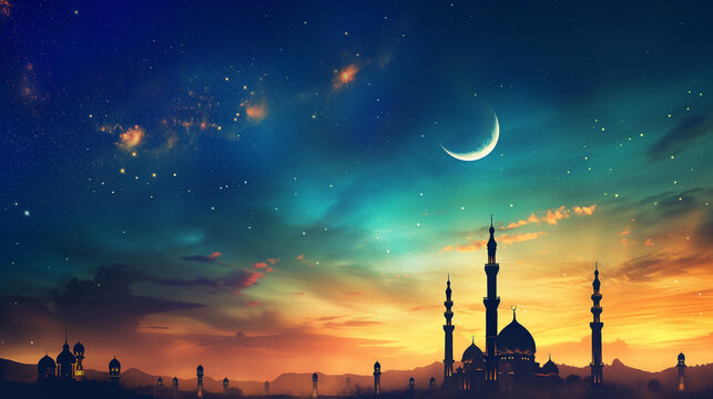 ramadan background, Background Idul Fitri, ramadhan, Eid al-Fitr