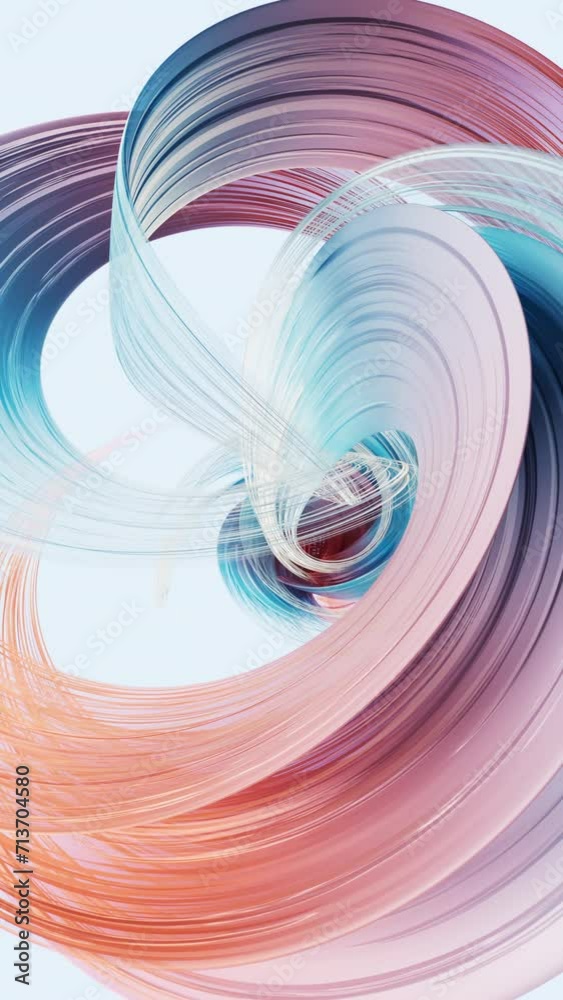 Poster flowing curve lines background, 3d rendering.