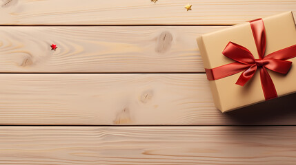 Fototapeta premium Gift background with copy space for Christmas gifts, holiday or birthday