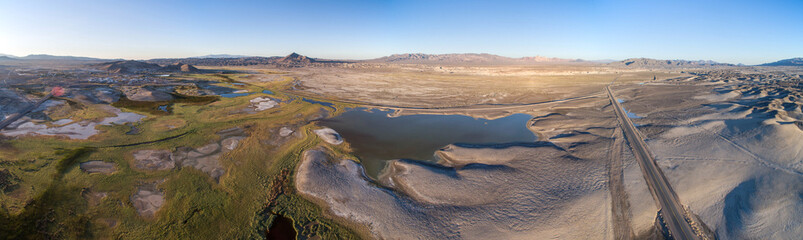Tecopa, California, Watersheds, Inyo County, Aerial View
