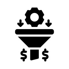 Fototapeta premium filter glyph icon