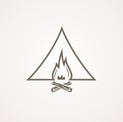 camp Logo Design Vector