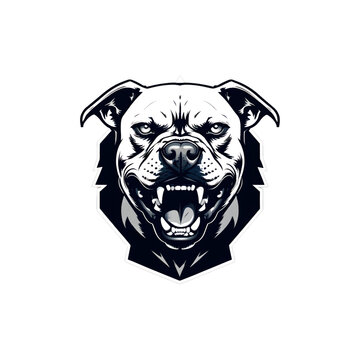 Side profile logo design of dog in black color. Generative AI.