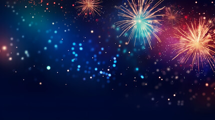 Fireworks background for celebration, holiday celebration concept
