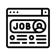 job search line icon