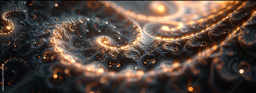 Wall mural fractals pattern computer graphics, generative ai