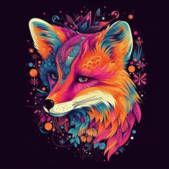 colorful fox llustration11