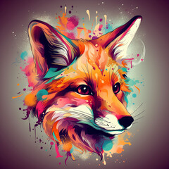 colorful fox llustration13