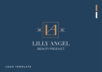 Minimalist and Luxurious LA Letter Logo Monogram