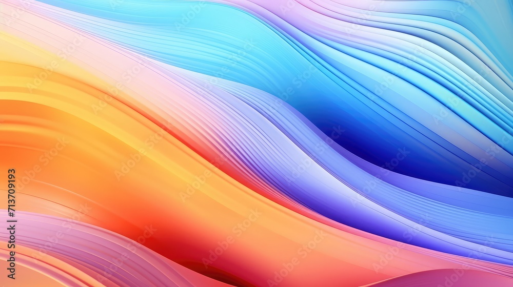 Wall mural abstract colorful texture background wavy lines in a mesmerize motion