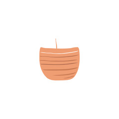 pots with colors with lines vector
