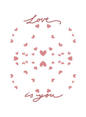 red hearts background