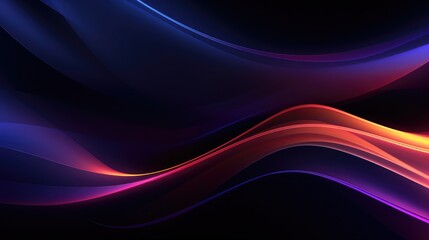 Naklejka premium Abstract dark background with smooth soft lines