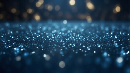 Bokeg Background with glass  ball, Blue Color Floating Particles in a Bokeh Background with Light...